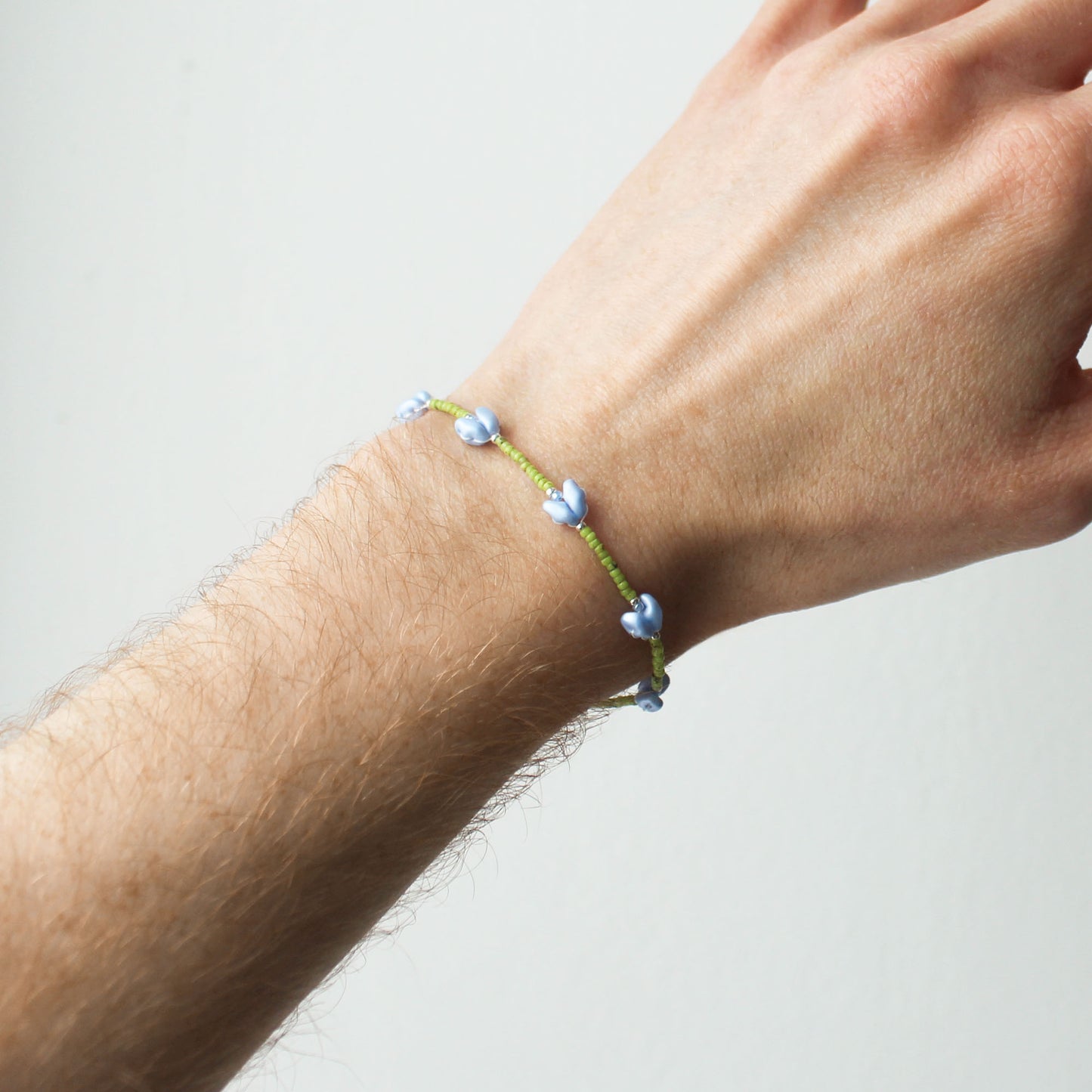 Bracciale tulipani celesti