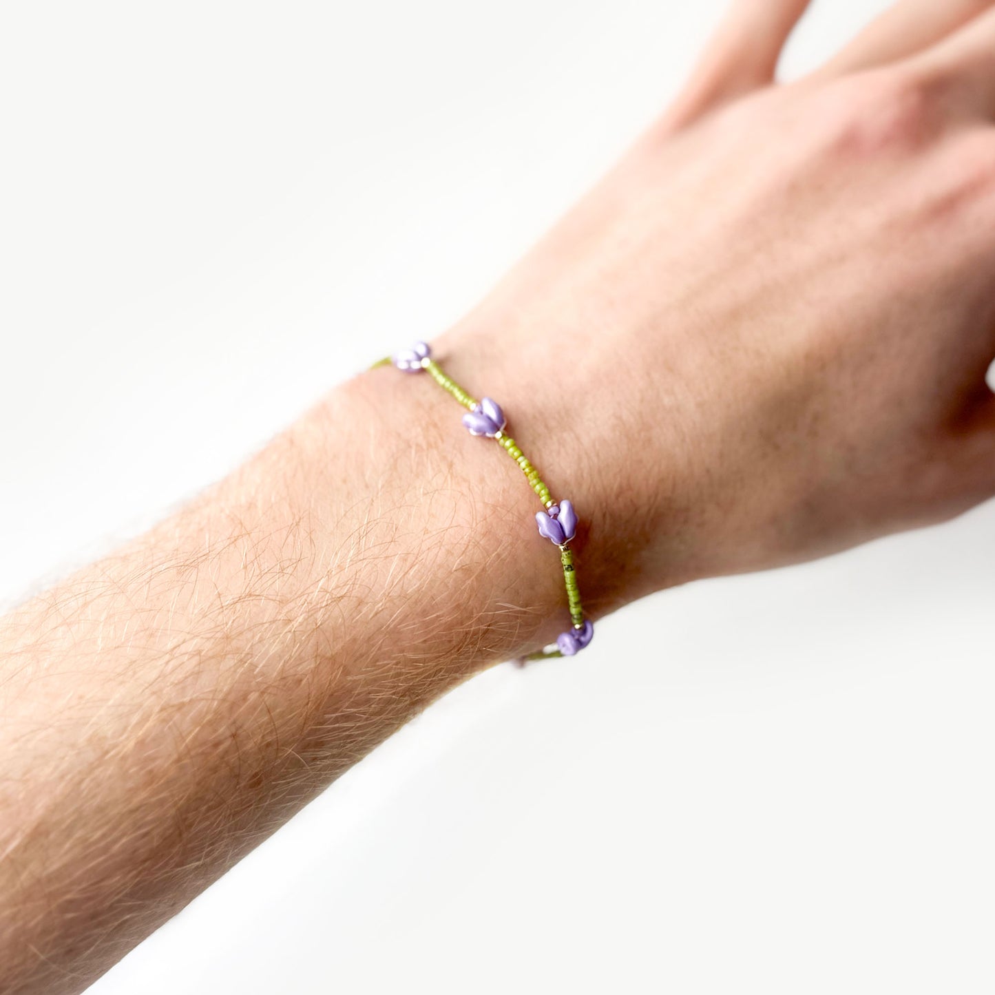 Bracciale tulipani lilla