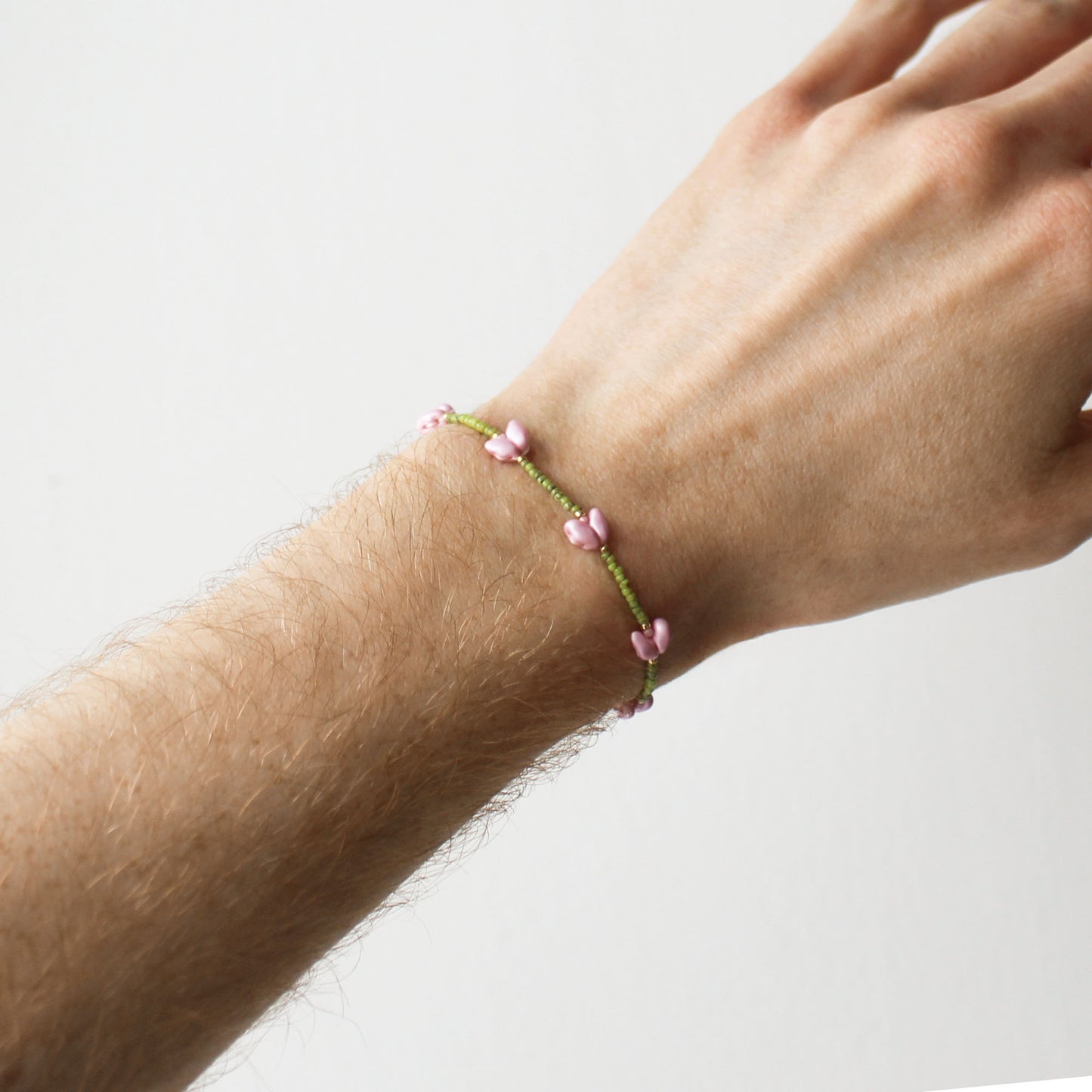 Bracciale tulipani rosa