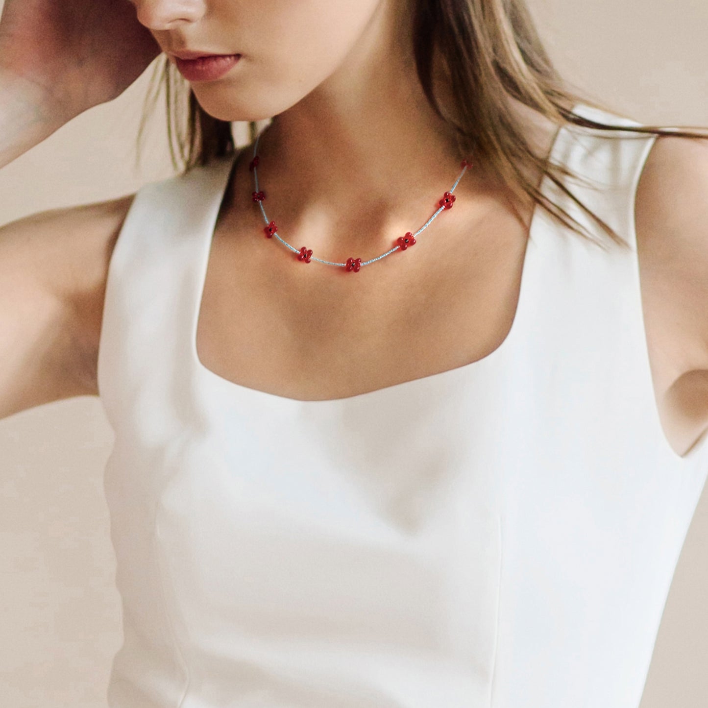Collana papaveri ghiaccio