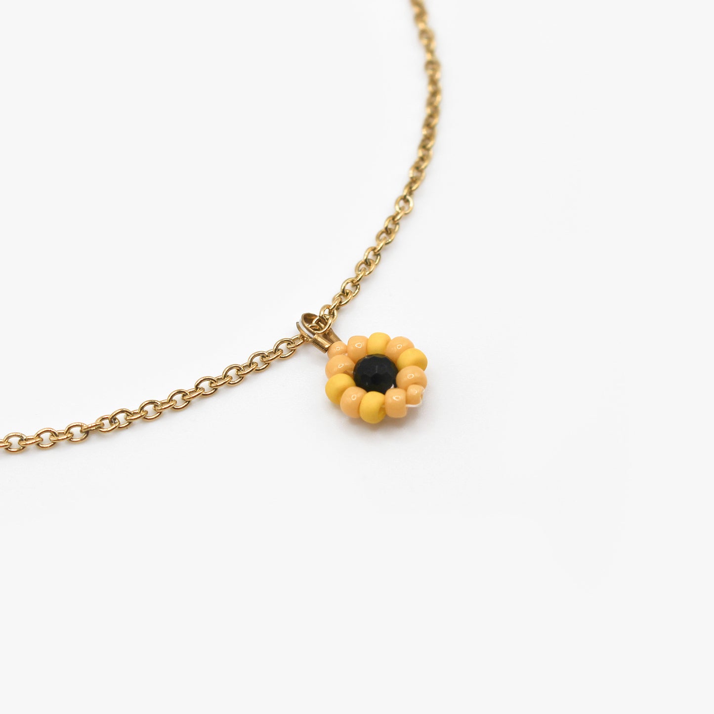 Collana oro con pendente girasole