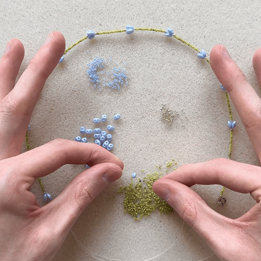 Bracciale tulipani celesti