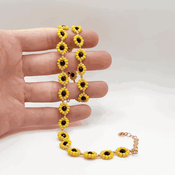 Collana Eden con girasoli