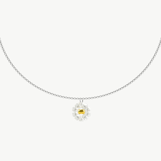 Collana argento con pendente margherita