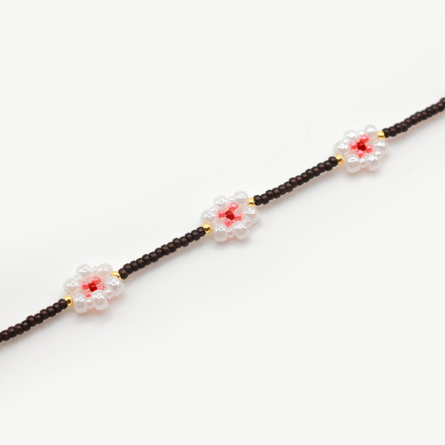 Bracciale fiori di ciliegio bianchi