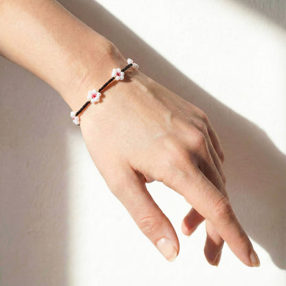 Bracciale fiori di ciliegio bianchi