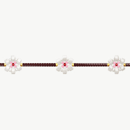 Bracciale fiori di ciliegio bianchi