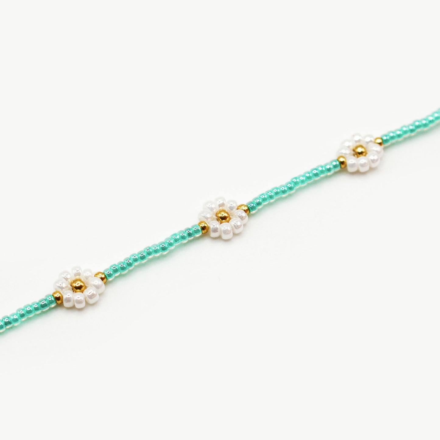 Bracciale margherite turchese