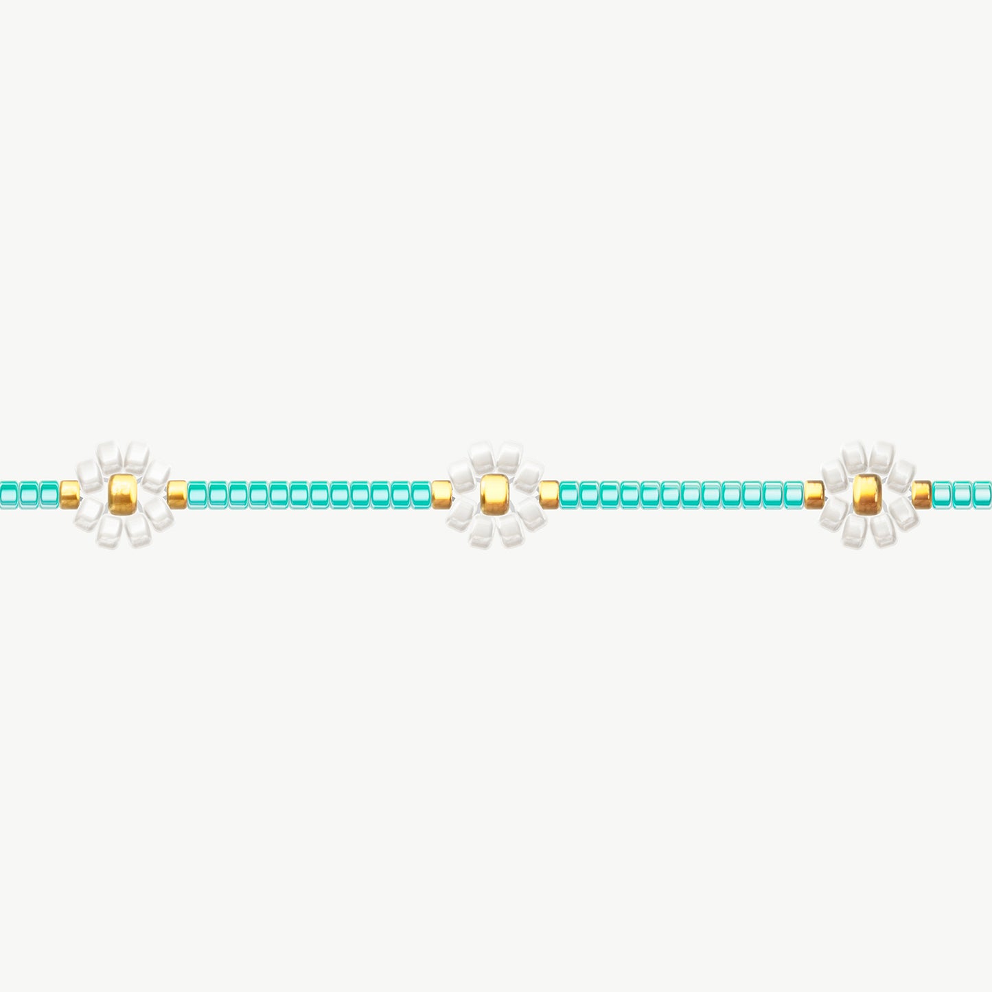 Bracciale margherite turchese