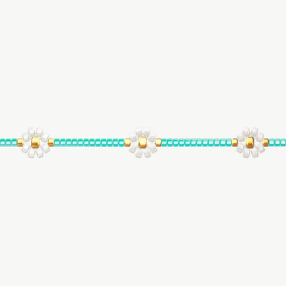 Bracciale margherite turchese
