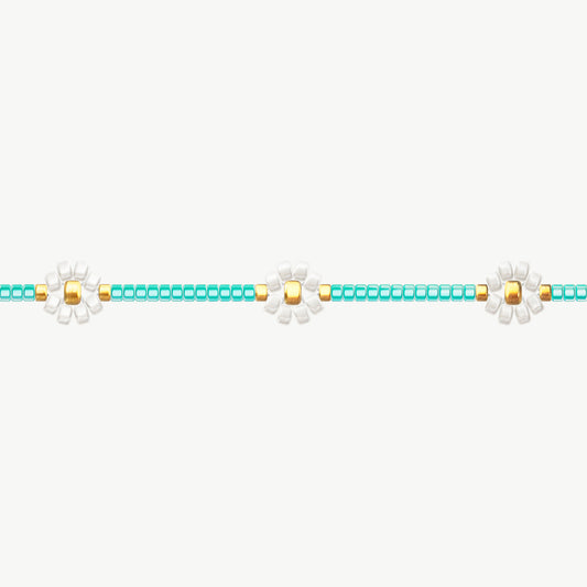 Bracciale margherite turchese
