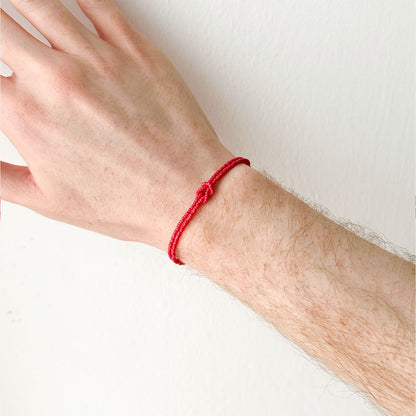 Bracciale nodo rosso