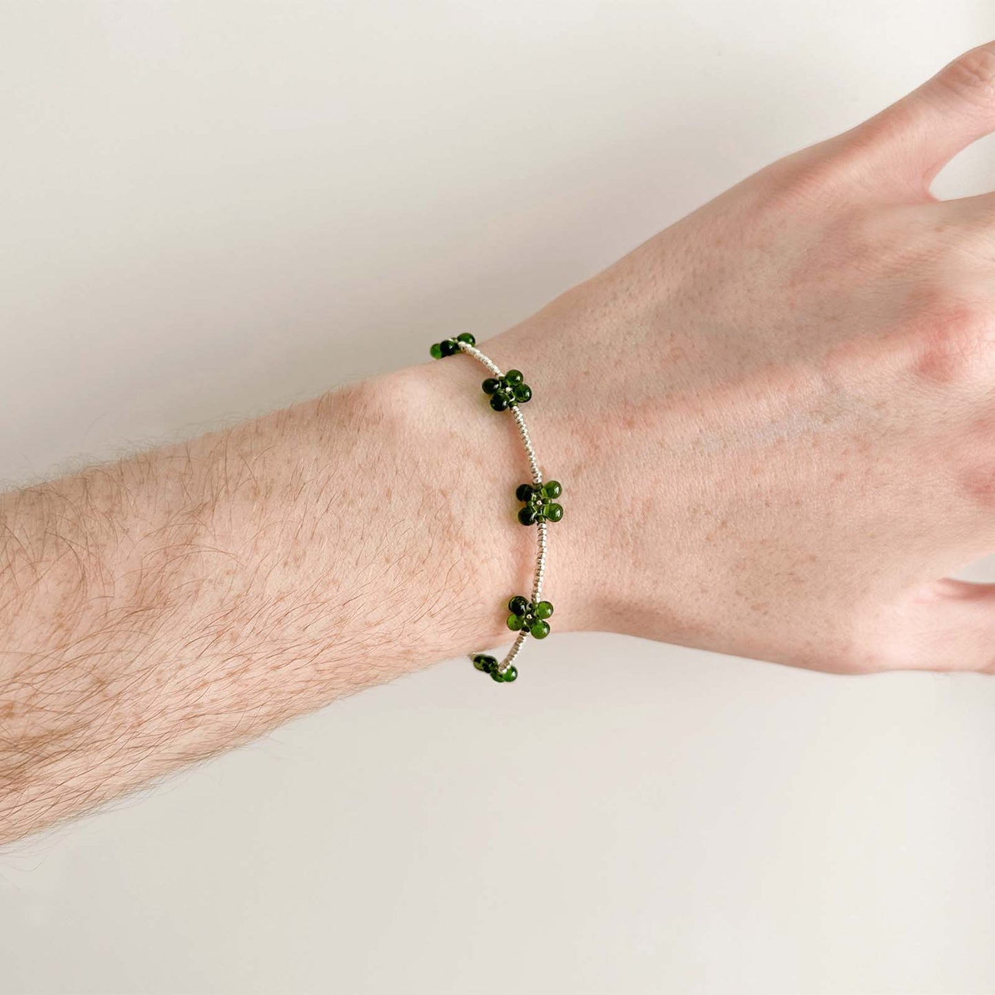 Bracciale quadrifogli argento