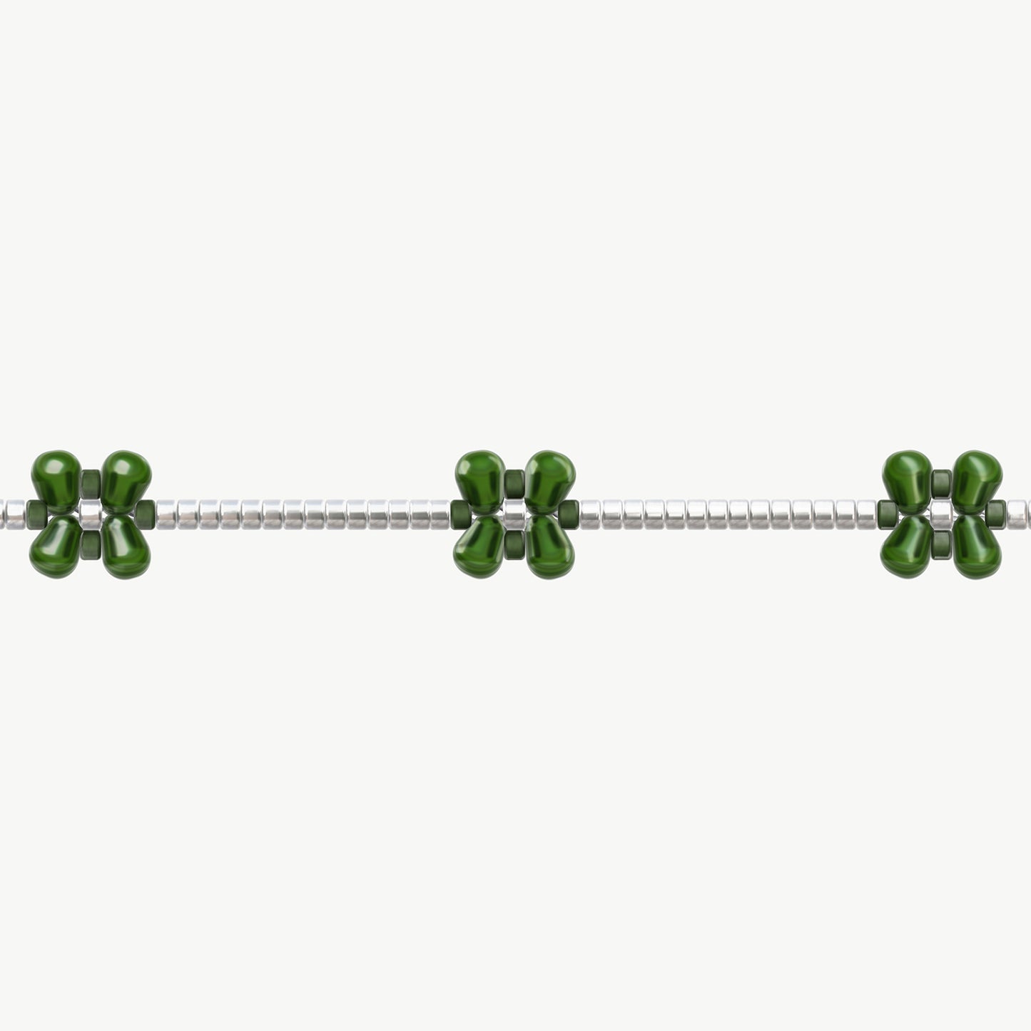 Bracciale quadrifogli argento