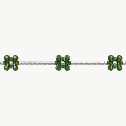 Bracciale quadrifogli argento