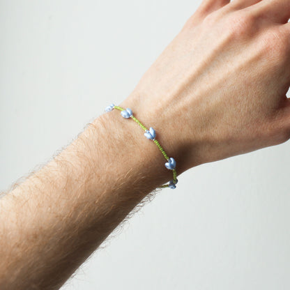 Bracciale tulipani celesti