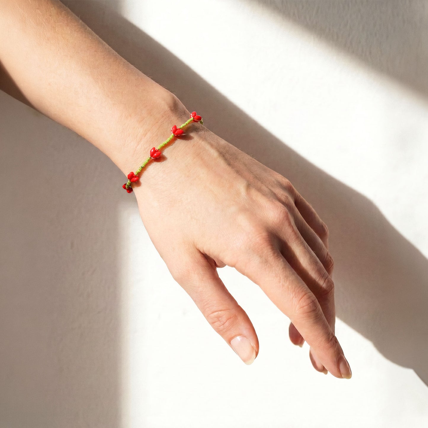 Bracciale tulipani rossi