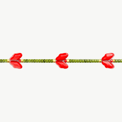 Bracciale tulipani rossi