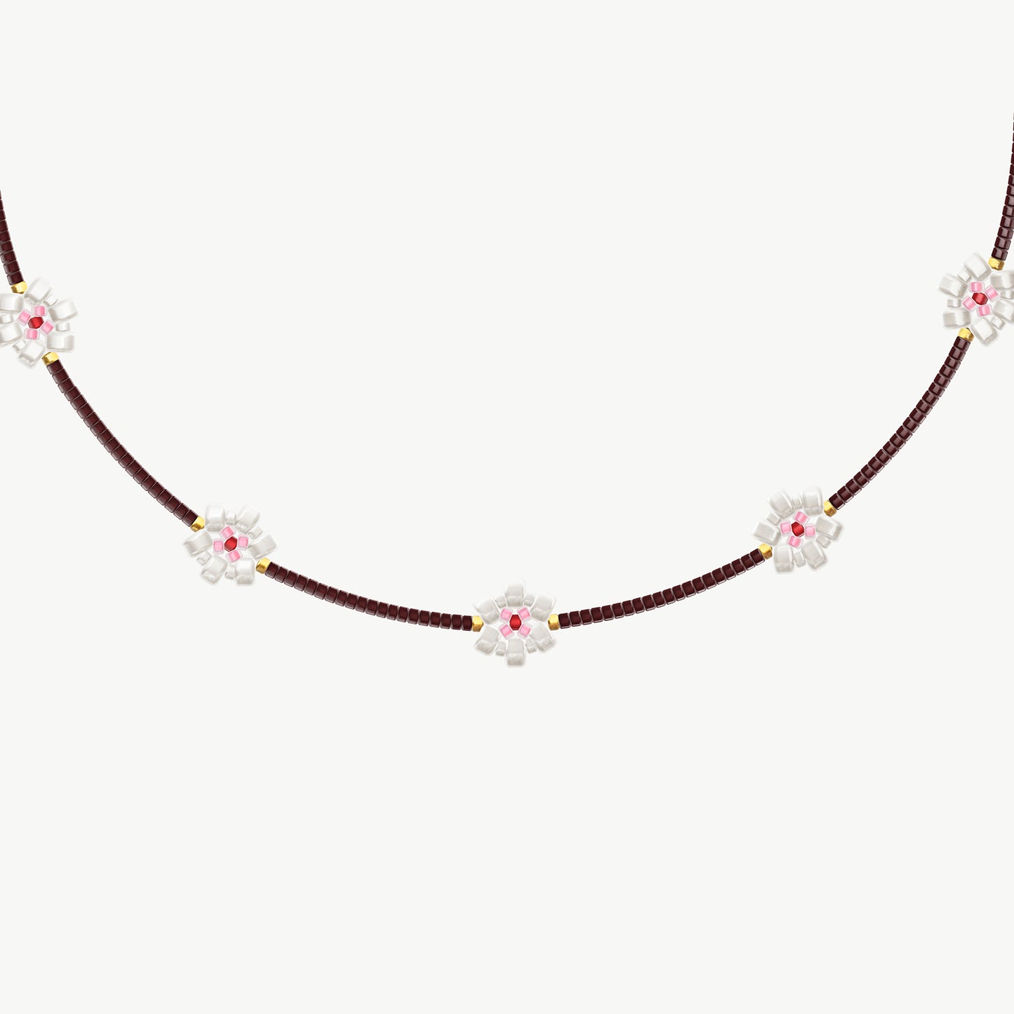 Collana fiori di ciliegio bianchi