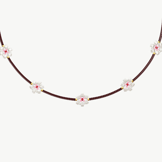 Collana fiori di ciliegio bianchi