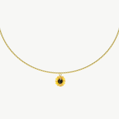 Collana oro con pendente girasole