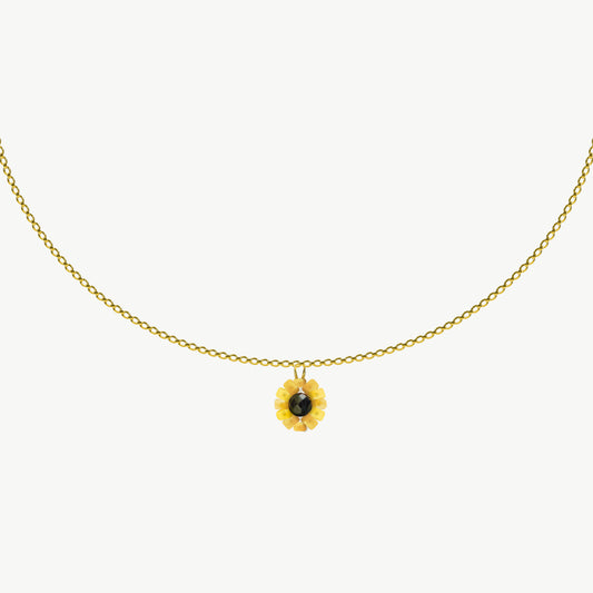Collana oro con pendente girasole