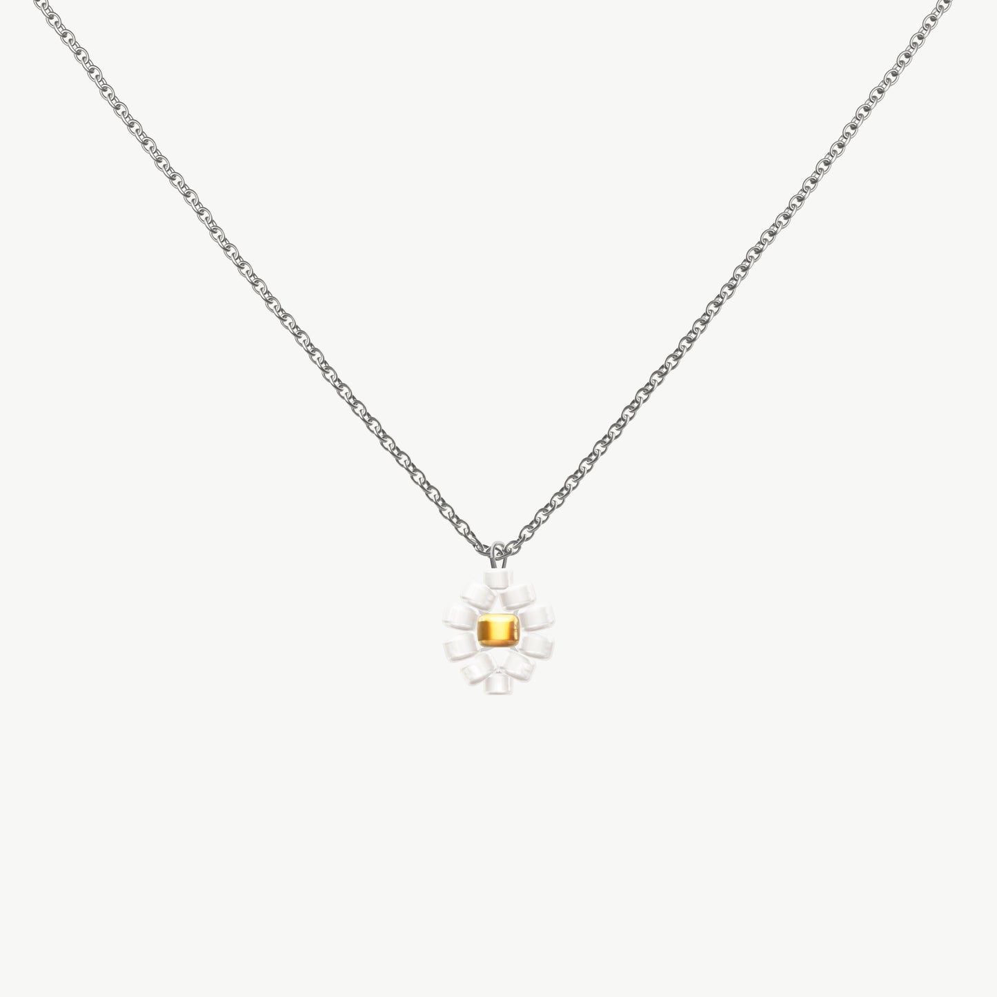 Collana argento con pendente margherita