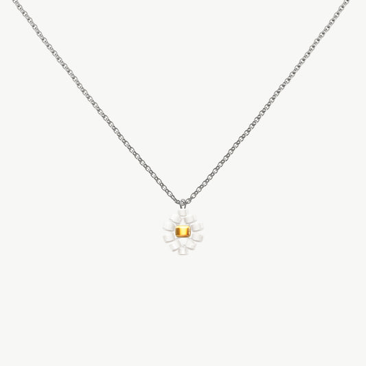Collana argento con pendente margherita