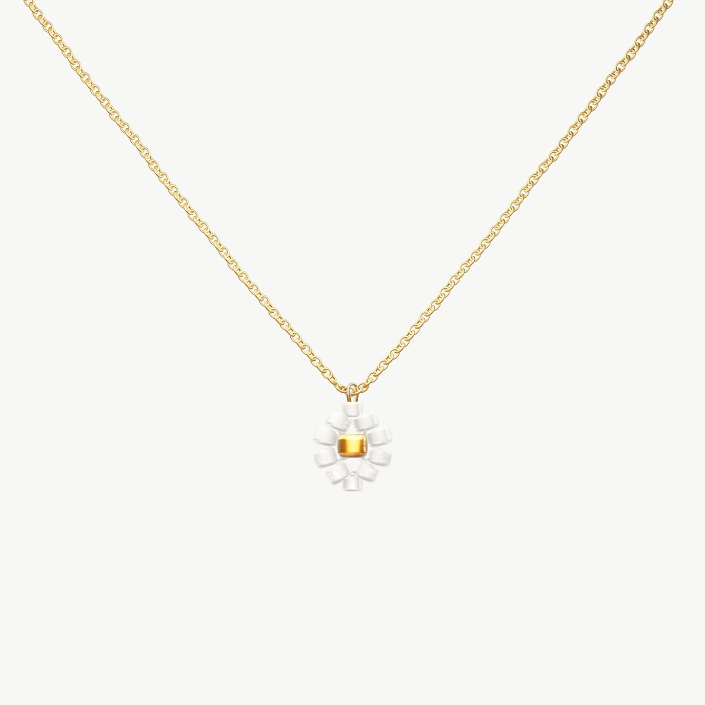 Collana oro con pendente margherita