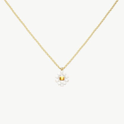 Collana oro con pendente margherita