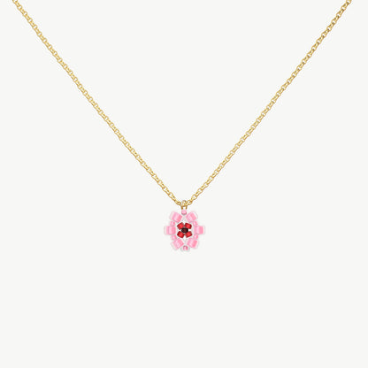 Collana oro con pendente fiore di ciliegio