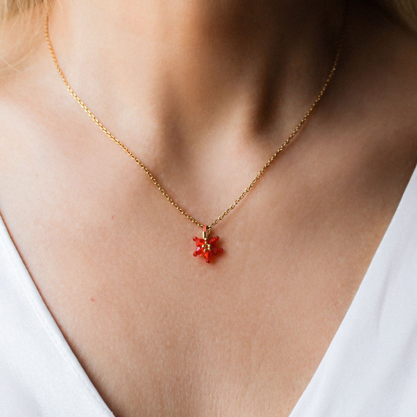 Collana pendente stella di Natale