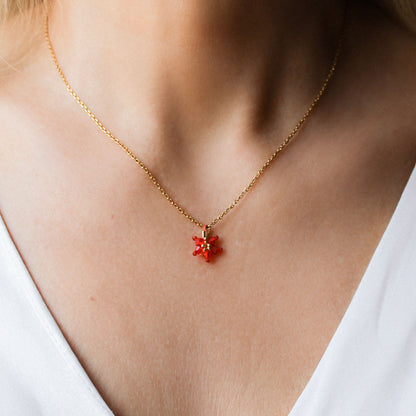 Collana pendente stella di Natale