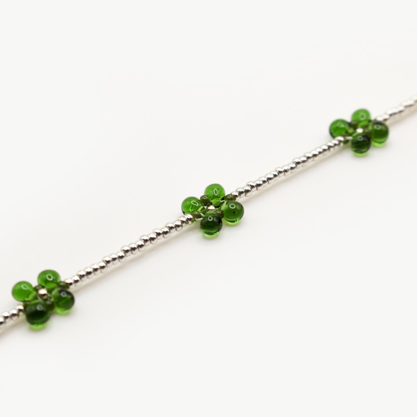 Collana quadrifogli argento