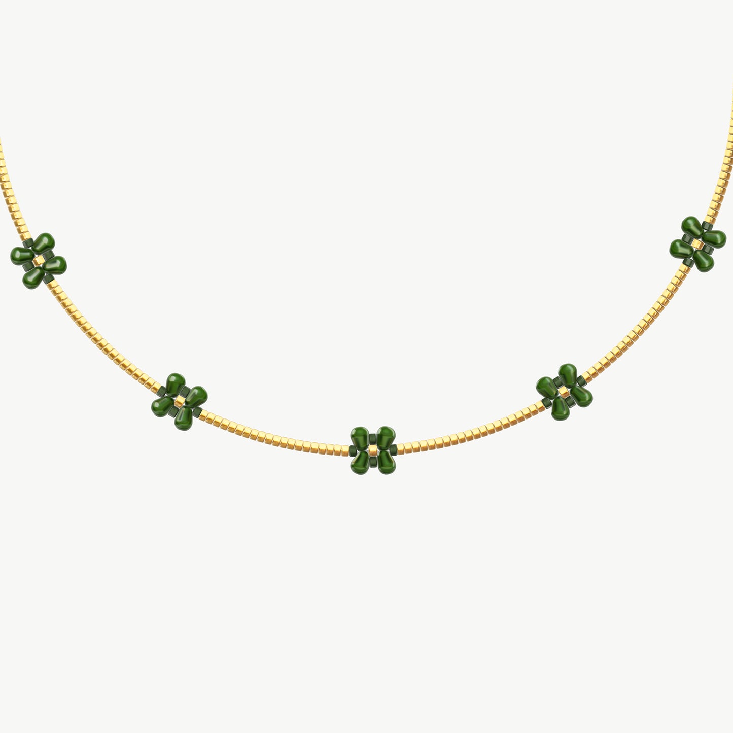 Collana quadrifogli oro