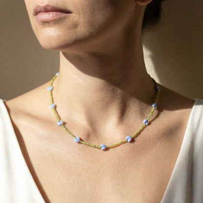 Collana tulipani celesti