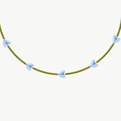 Collana tulipani celesti