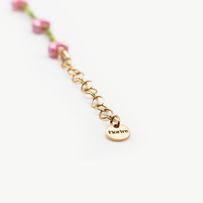 Collana tulipani rosa