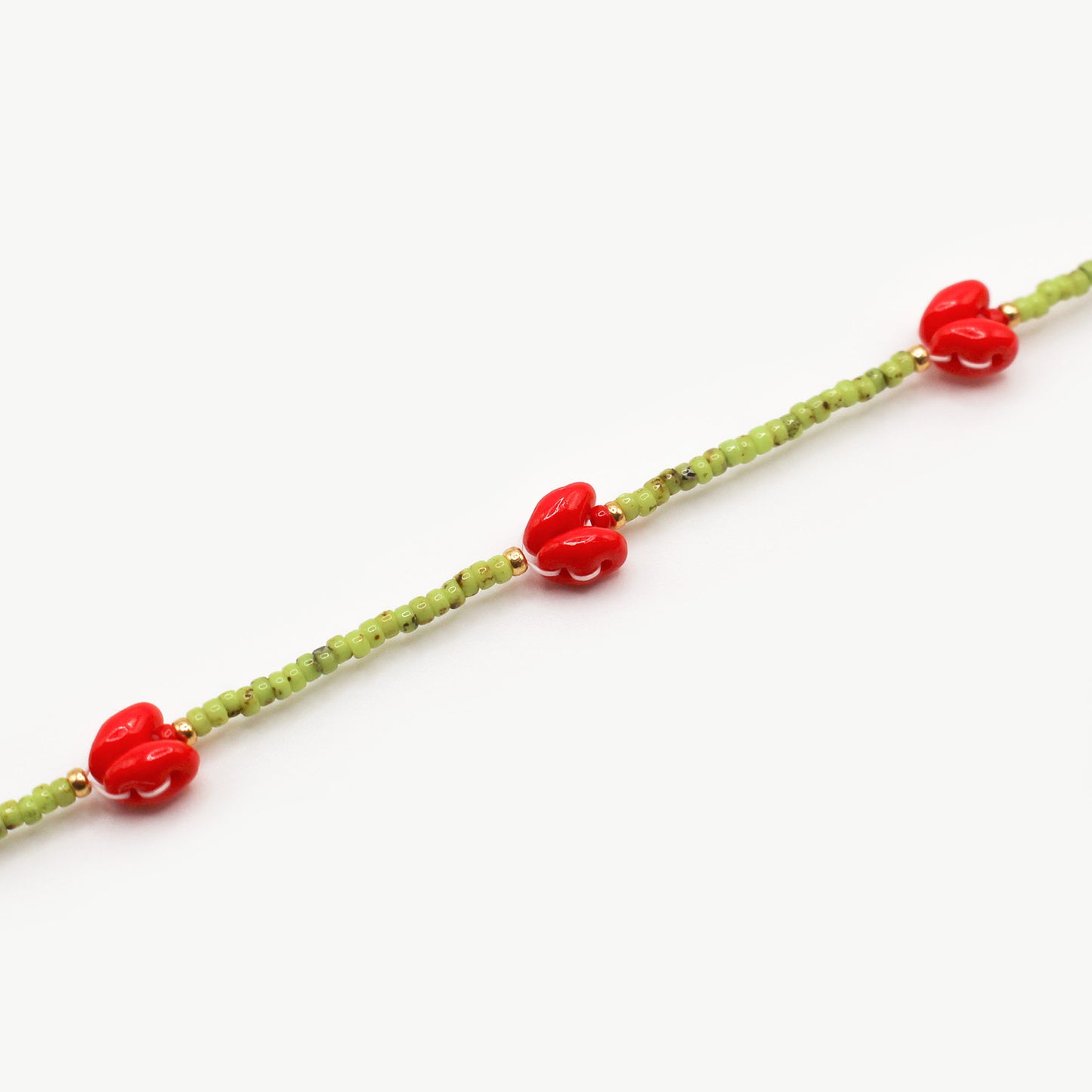 Collana tulipani rossi