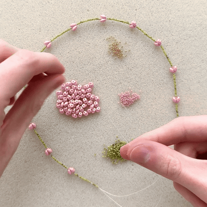 Bracciale tulipani rosa