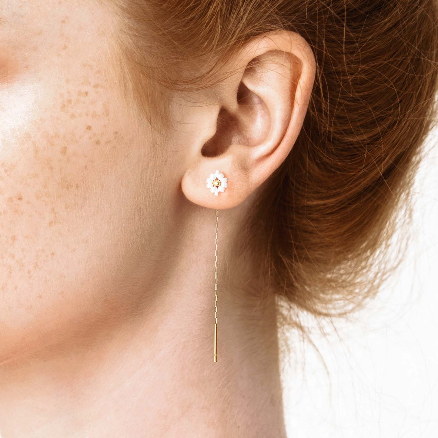 Orecchino margherita oro