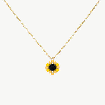 Collana oro con pendente girasole